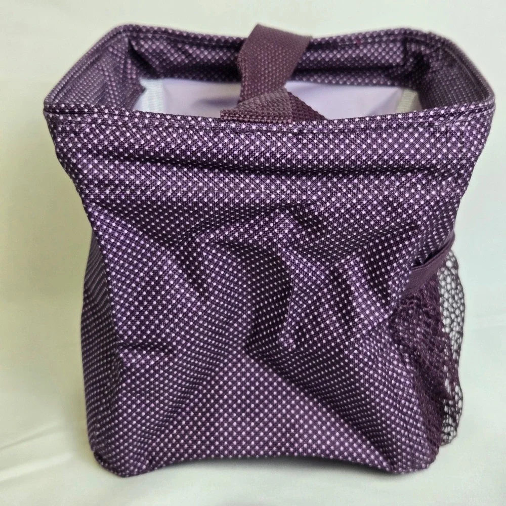 Thirty-One Littles Carry-All Caddy Storage Tote 891A Plum Gingham Pop Mini 6